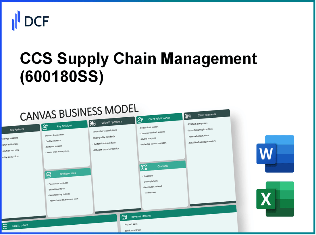 CCS Supply Chain Management Co., Ltd. (600180.SS): Canvas Business Model