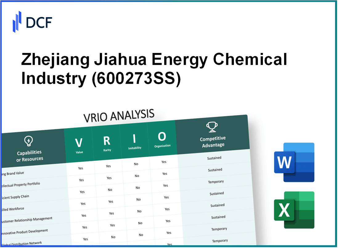 Zhejiang Jiahua Energy Chemical Industry Co.,Ltd. (600273.SS): VRIO Analysis