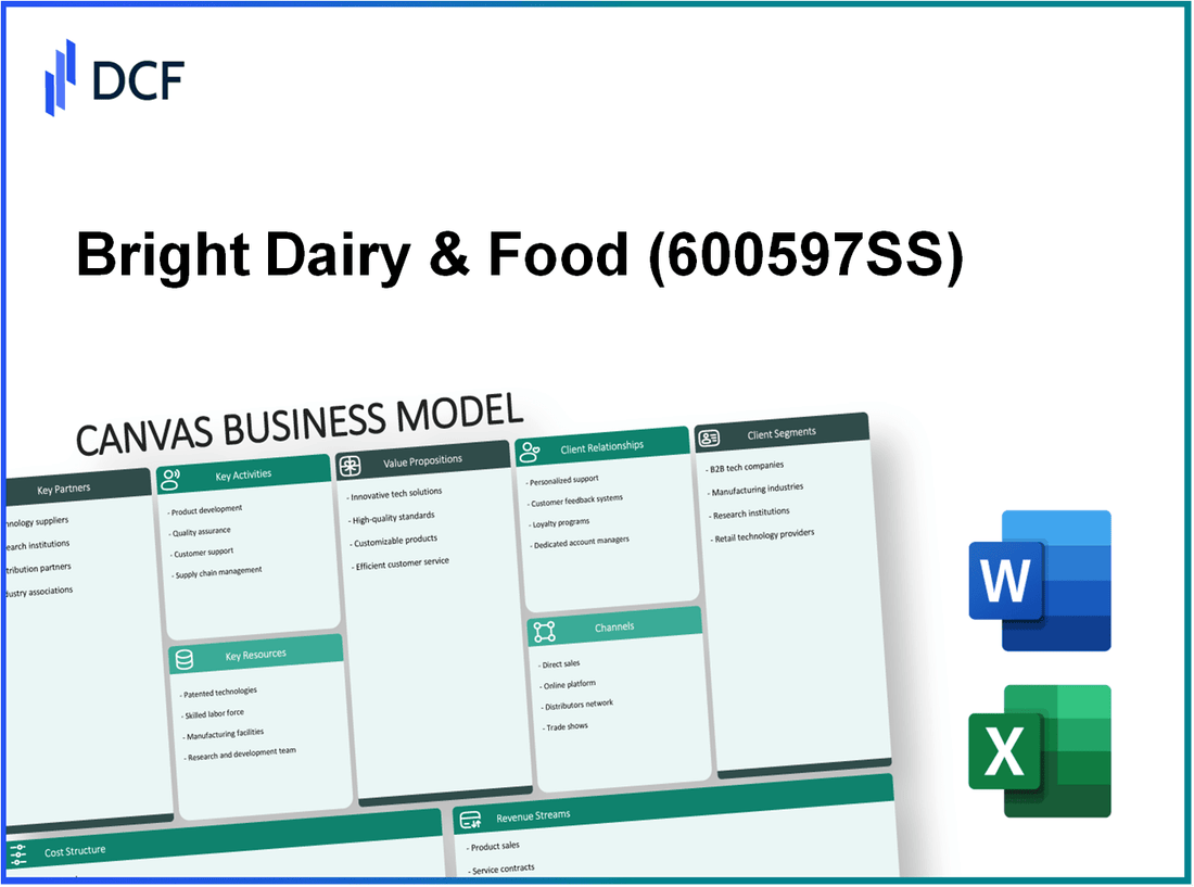 Bright Dairy & Food Co.,Ltd (600597.SS): Canvas Business Model