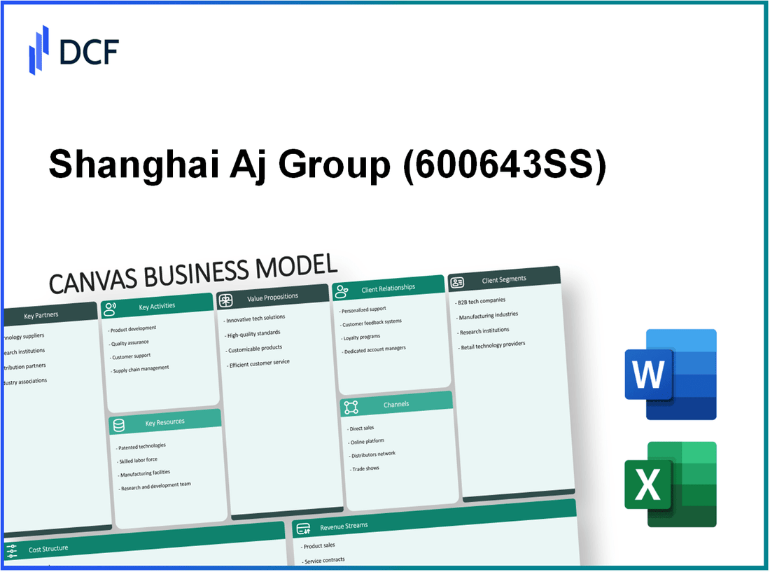 Shanghai Aj Group Co.,Ltd (600643.SS): Canvas Business Model
