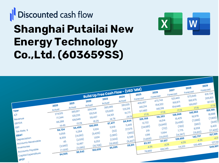 Shanghai Putailai New Energy Technology Co.,Ltd. (603659SS) DCF Valuation