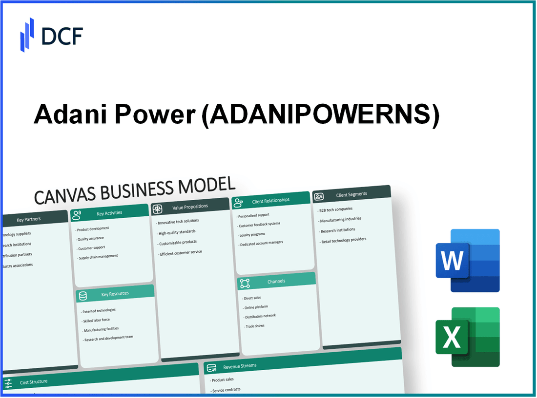 Adani Power Limited (ADANIPOWER.NS): Canvas Business Model