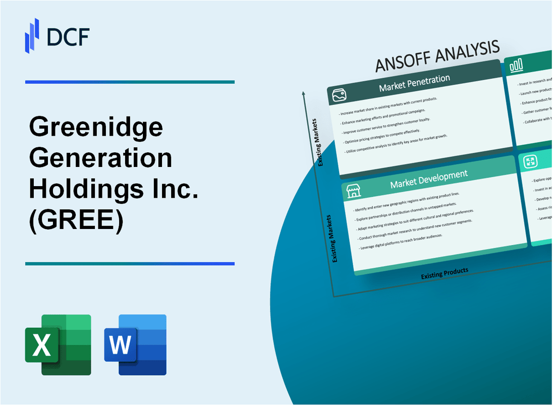 Greenidge Generation Holdings Inc. (GREE) ANSOFF Matrix