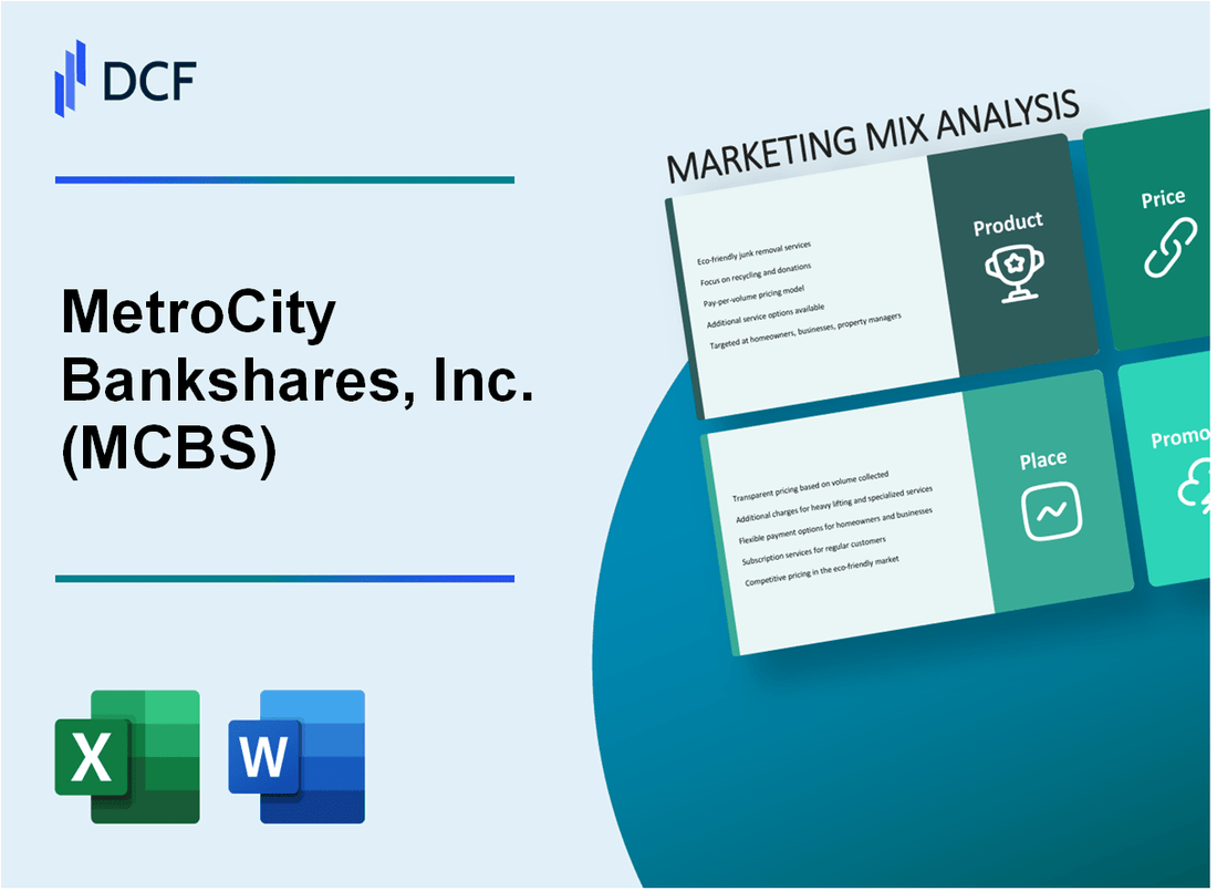 MetroCity Bankshares, Inc. (MCBS) Marketing Mix