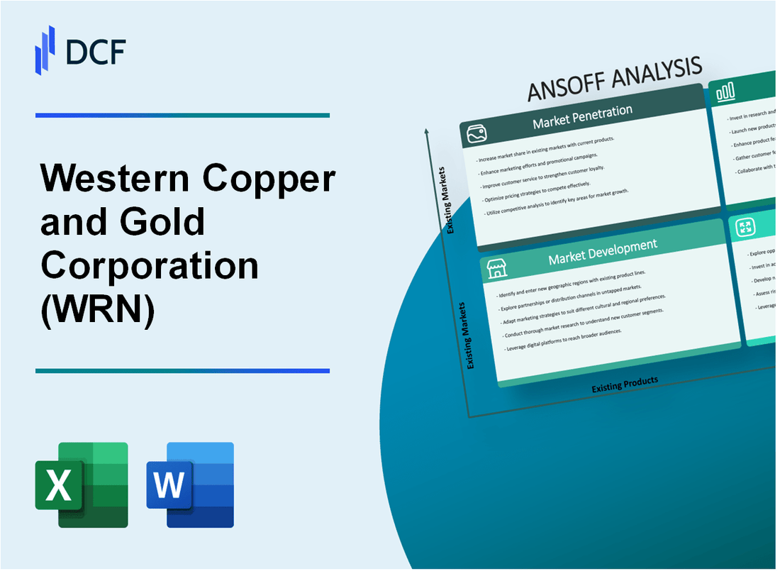 Western Copper and Gold Corporation (WRN) ANSOFF Matrix